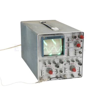 Practical, square format Telequipment oscilloscope 