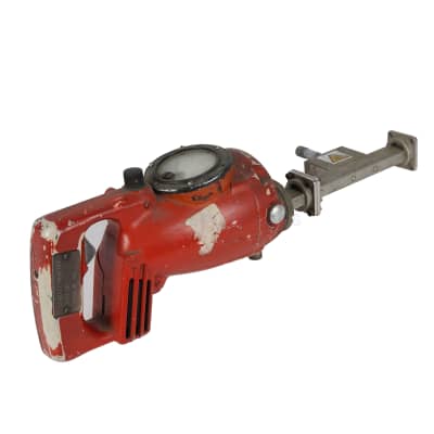 1950s style Microwave Leakage Monitor in bulgy red shape with pistol grip