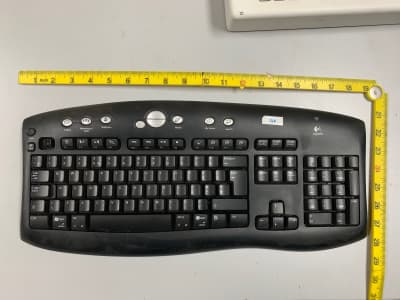 Modern black computer keyboard