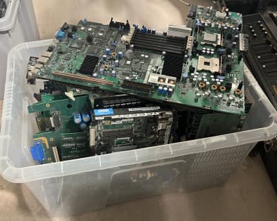 Crate of 8 x large L shaped server boards