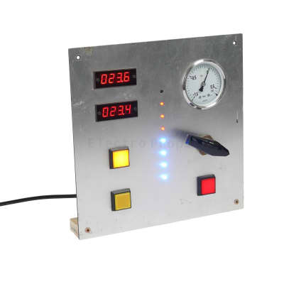 Practical Silver Electronic Digital Control Panel With Pressure Gauge