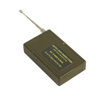 Small military khaki box with telescopic aerial