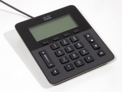Black Cisco keypad / calculator with LCD screen