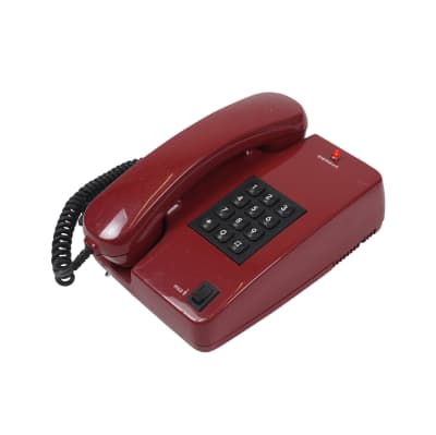 Red Siemens Push Button Telephone With Red LED