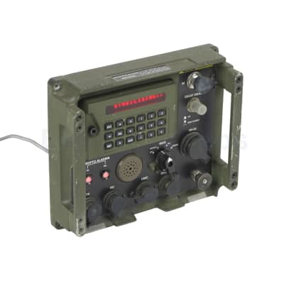 Khaki/olive green military encrypted radio communications panels