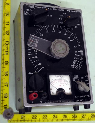 1960s period electronics laboratory audio oscillator TG150DM