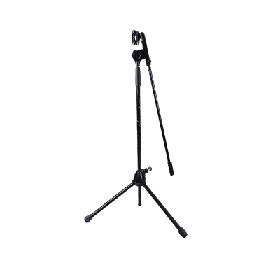 Selection of black adjustable microphone stands