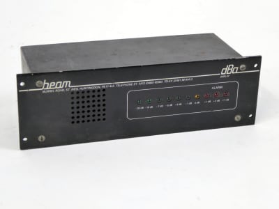Small panel mounting black speaker with grill & LED level indicator