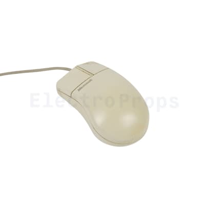 1990s beige Microsoft mouse 