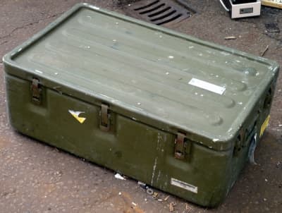 Khaki green military ribbed flight cases