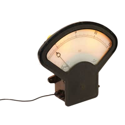 Practical giant backlit vintage electrical meter, good for Frankenstein etc