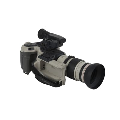 Non Practical Black & Grey Long Lens Canon Video Camera