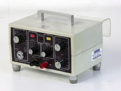 External pacemaker box in white & black with pointer knobs