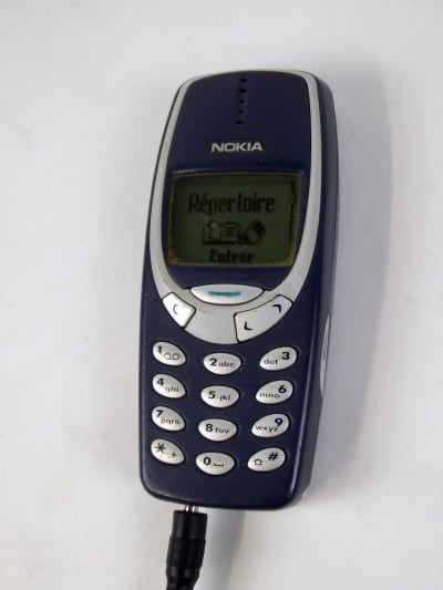 Classic Nokia 3310 early mobile phone from 2000
