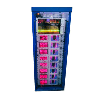 Practical Navy Style Server racks with red Digital Displays