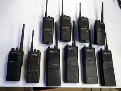 Assorted professional 1990s walkie-talkies