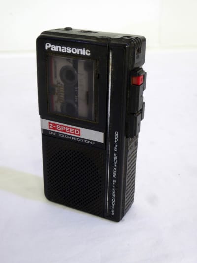 Practical working miniature dictaphone tape recorder