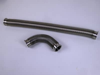 Crinkly, bendy stainless steel vacuum piping