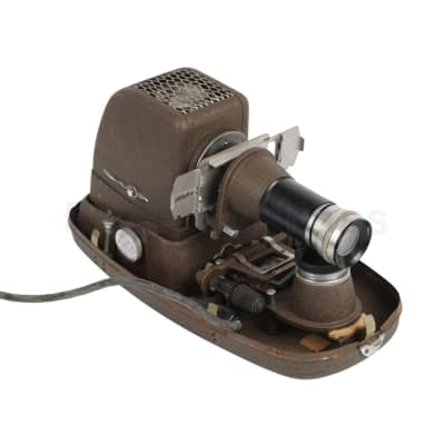 Practical Vintage Military 35mm Slide Projector in metal carrying case