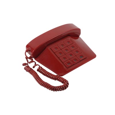 Stylish Sloped Sided Red Telephone