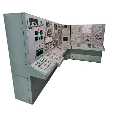 Huge practical industrial/military/submarine control panel console assembly