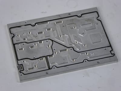 Intricately machined aluminium plate