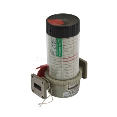 Tunable circuit microwave frequency meter with rising helical scale