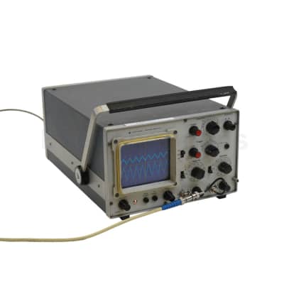 Practical Advance Instruments oscilloscope with pleasing blue display