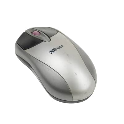 Silver wireless wheel mouse 