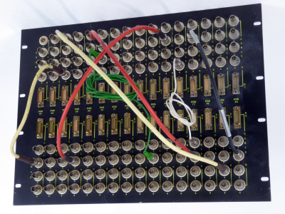 Repeating detail, rack mounting BNC cable patch panel