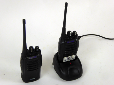 Practical modern Proton walkie talkies with optional charger bases