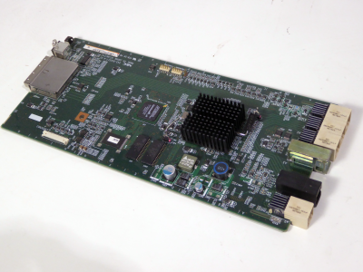 Computer server Printed Circuit Board with black finned heatsink / cooler
