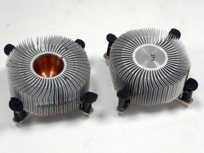 CPU coolers / heatsinks with curved radial fins