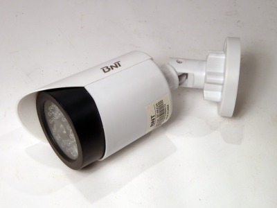 Modern looking white dummy CCTV camera