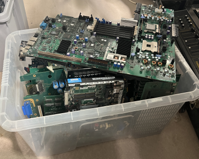 Crate of 8 x large L shaped server boards