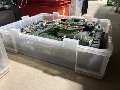 Large crate of mixed size Printed Circuit Boards