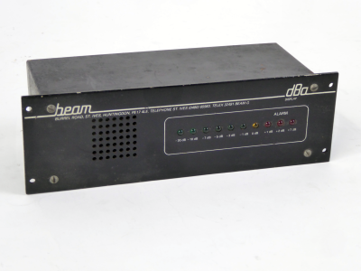 Small panel mounting black speaker with grill & LED level indicator