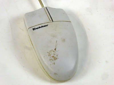 Beige 1980s-1990s computer mouse