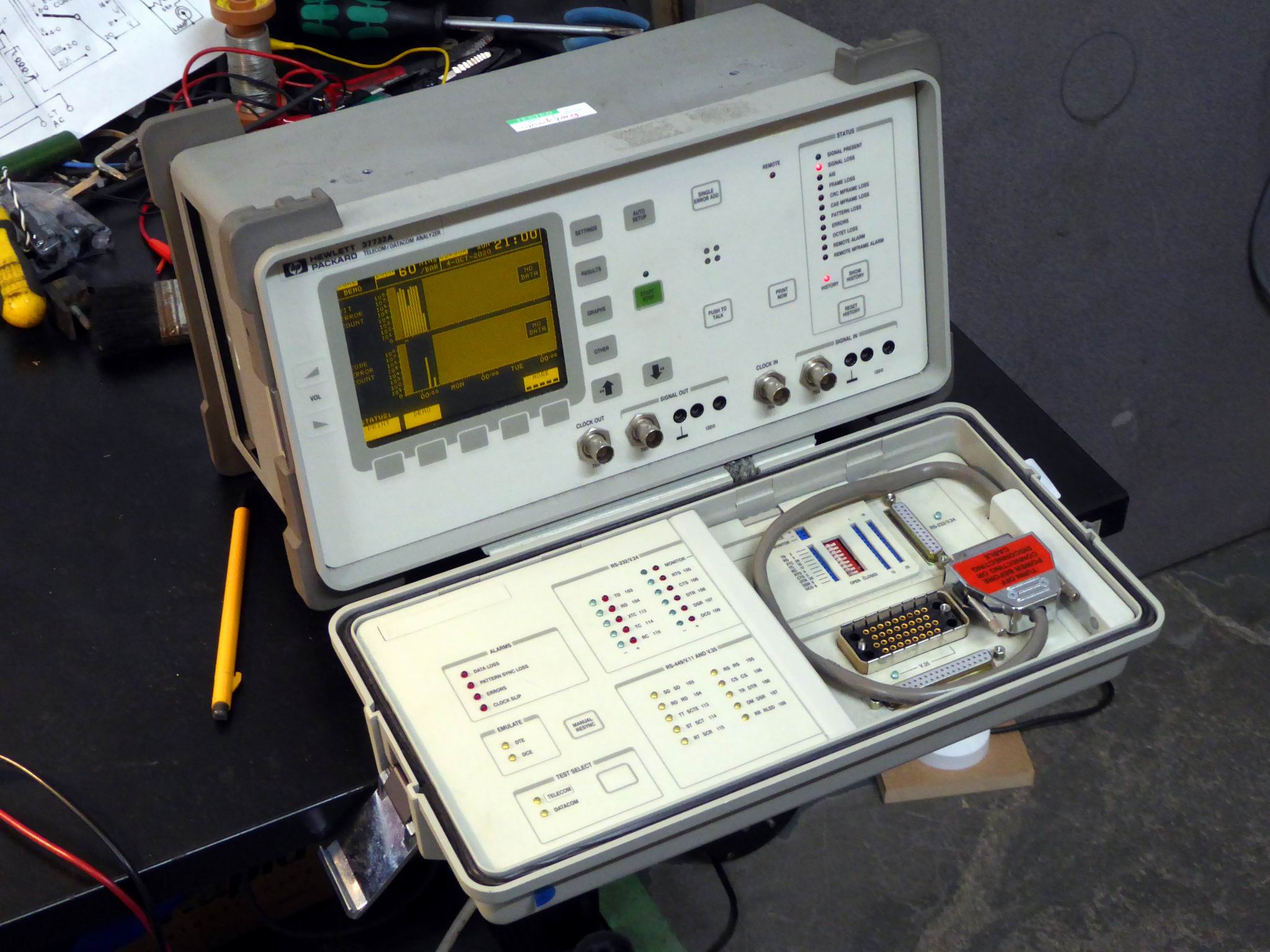 Practical laboratory instrument with yellow graphical screen & closable ...