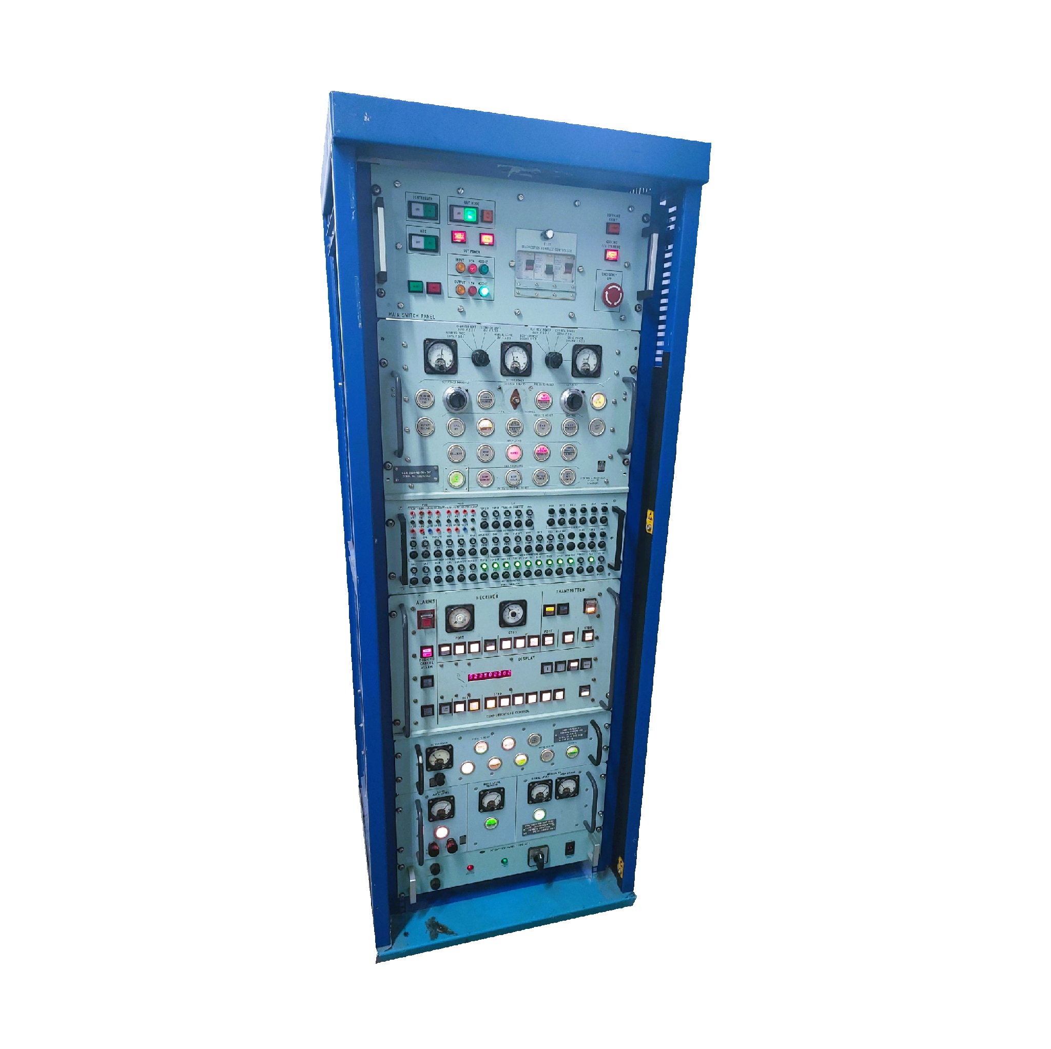 Practical Navy Style Sever Rack With Buttons Switches & Dials In Blue ...