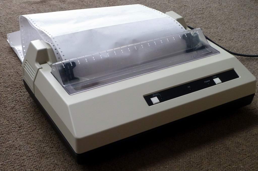 Practical 1980s 1990s Dot Matrix Printer Electro Props Hire 9635