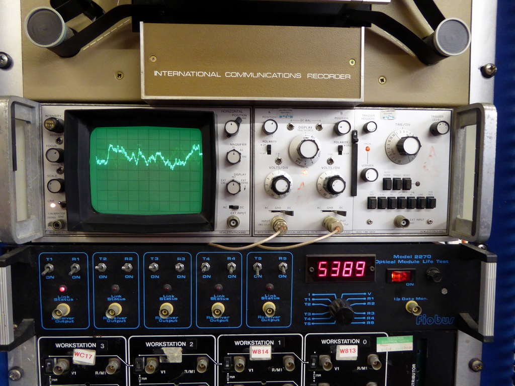 Practical rackmount oscilloscope & black panels | Electro Props Hire