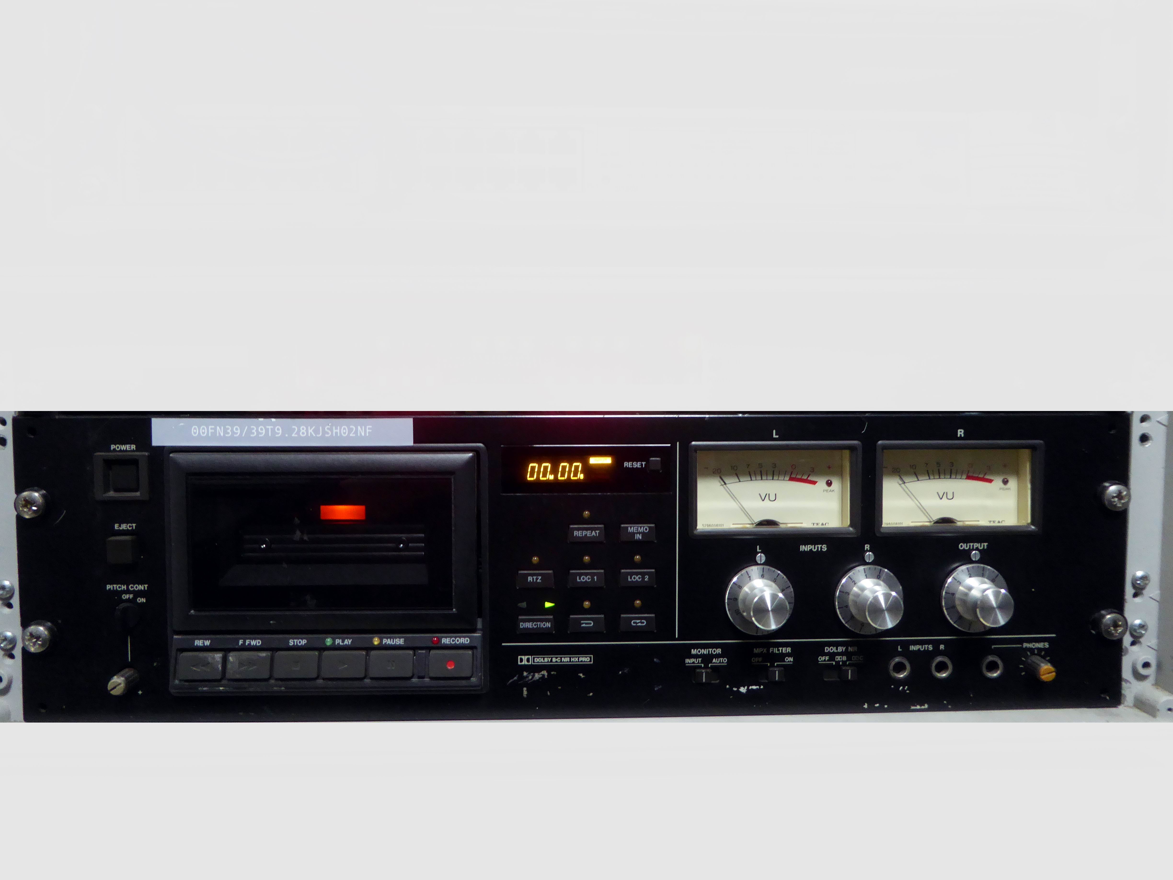 Practical professional rack mount black cassette tape deck Electro