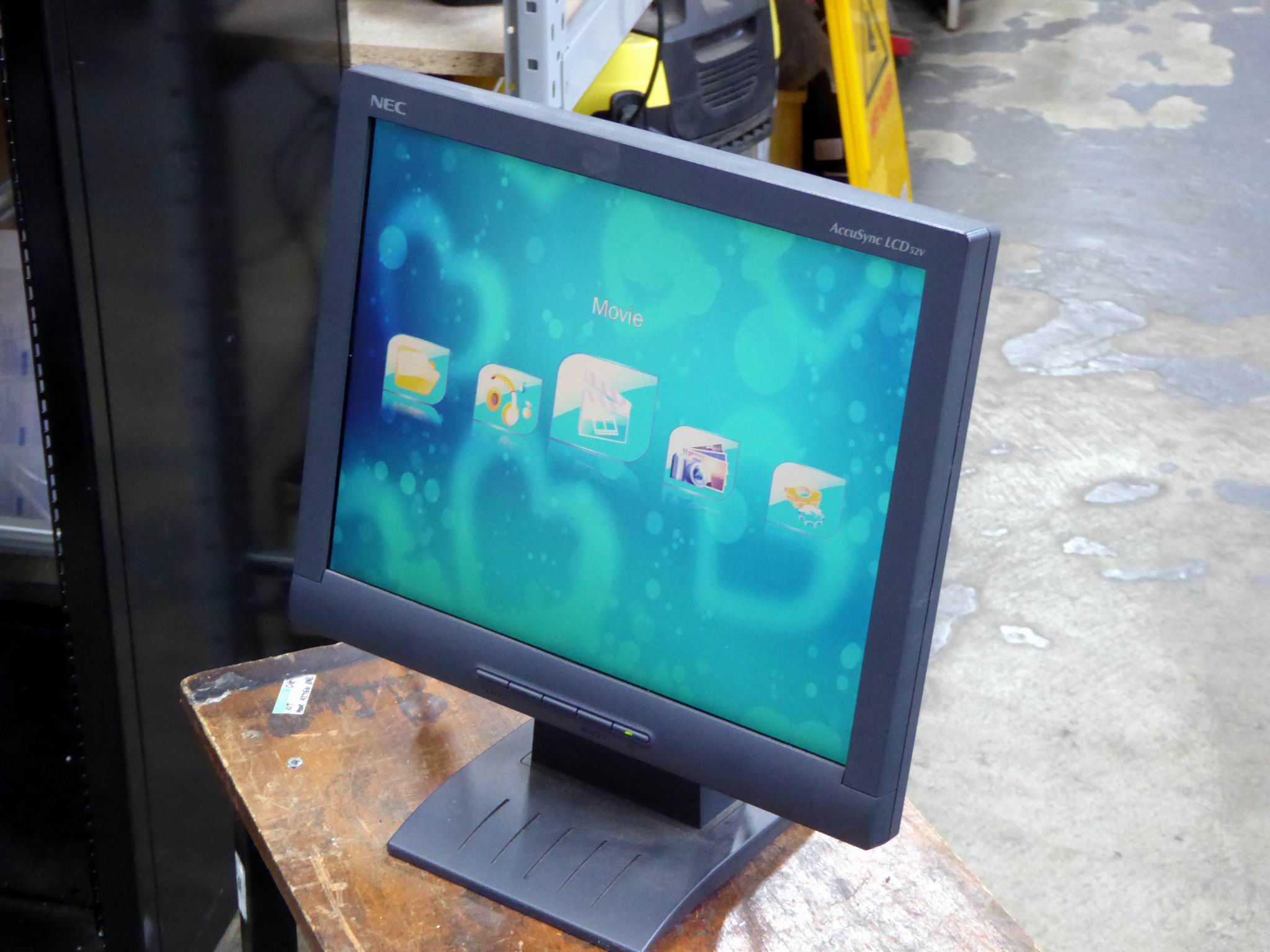 Plain charcoal coloured 15" flat screen computer monitor Electro