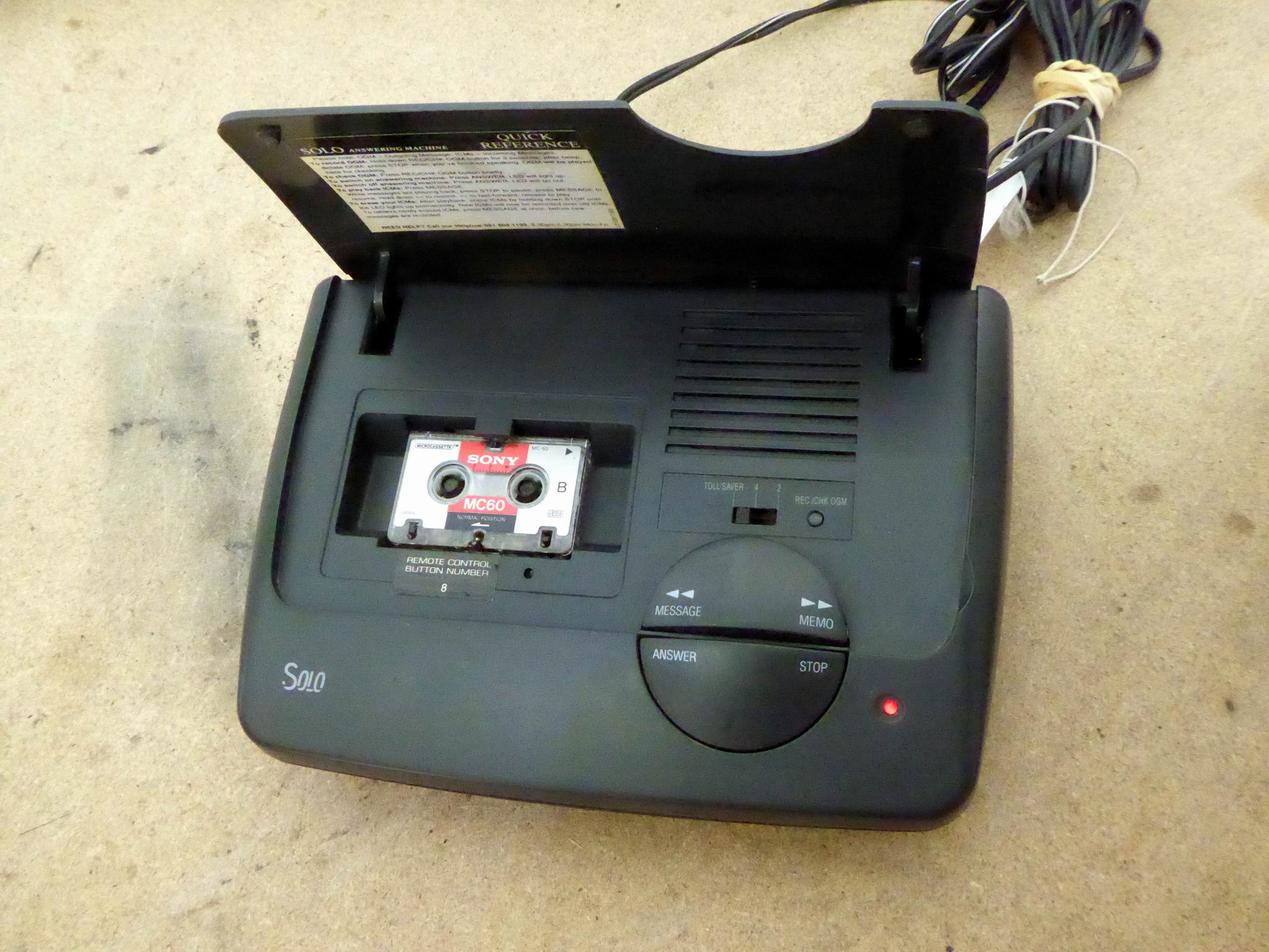 1990s Answerphone/answering machine using micro cassettes Electro