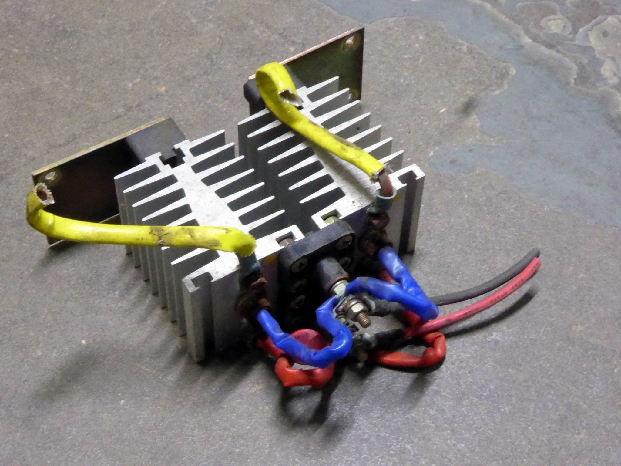 Electronics high power rectifiers on finned aluminium heat sinks Electro Props Hire
