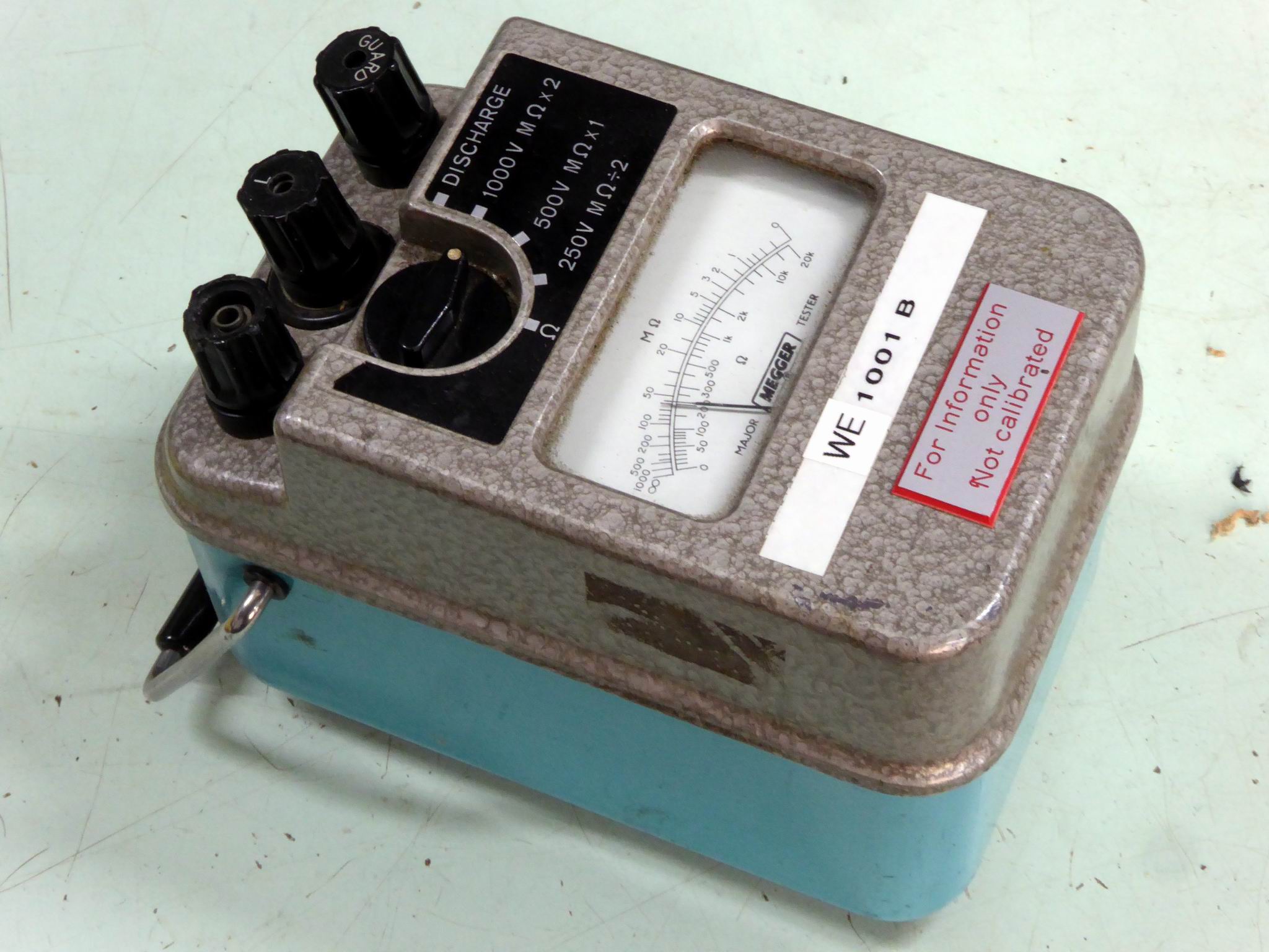 1960s style Megger electrical tester with analogue meter Electro