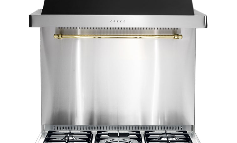 Stænkplade 90 cm Messing