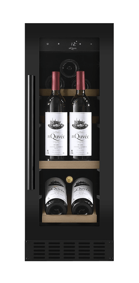 Cantinetta vino da incasso 30 cm di larghezza - WineCave 700 30S Anthracite Black - cantinetta nera - cantinetta silenziosa - L: 29,5 x A: 82/89 x P: 55,5 cm
