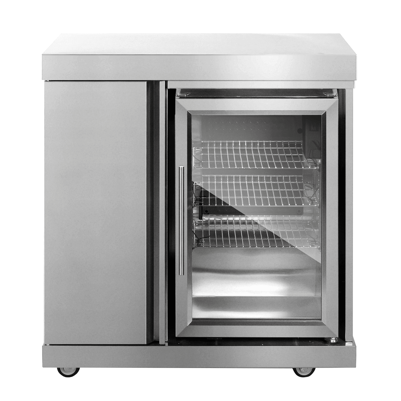 Stainless Collection - Modul med køleskab og opbevaringsskab